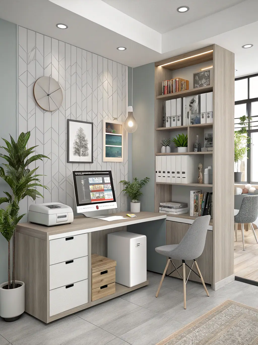 A digital illustration depicting ValetVoice™ AI receptionist seamlessly integrated into a home service company's workflow, showing automated call handling and appointment scheduling.