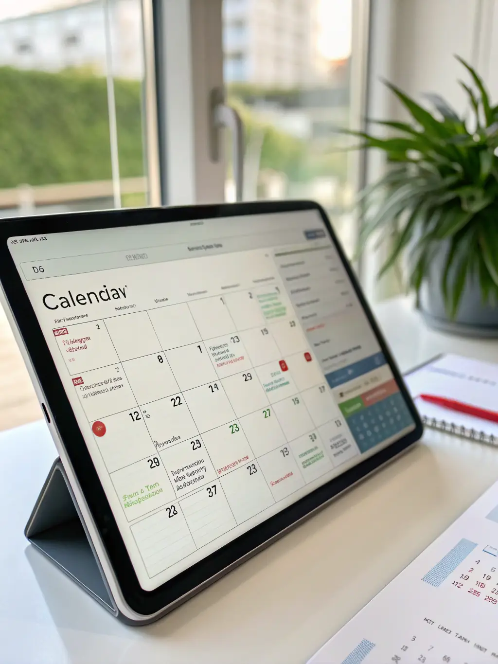 A calendar interface with AI intelligently scheduling appointments based on availability and customer preferences, illustrating the smart scheduling feature of ValetVoice™.